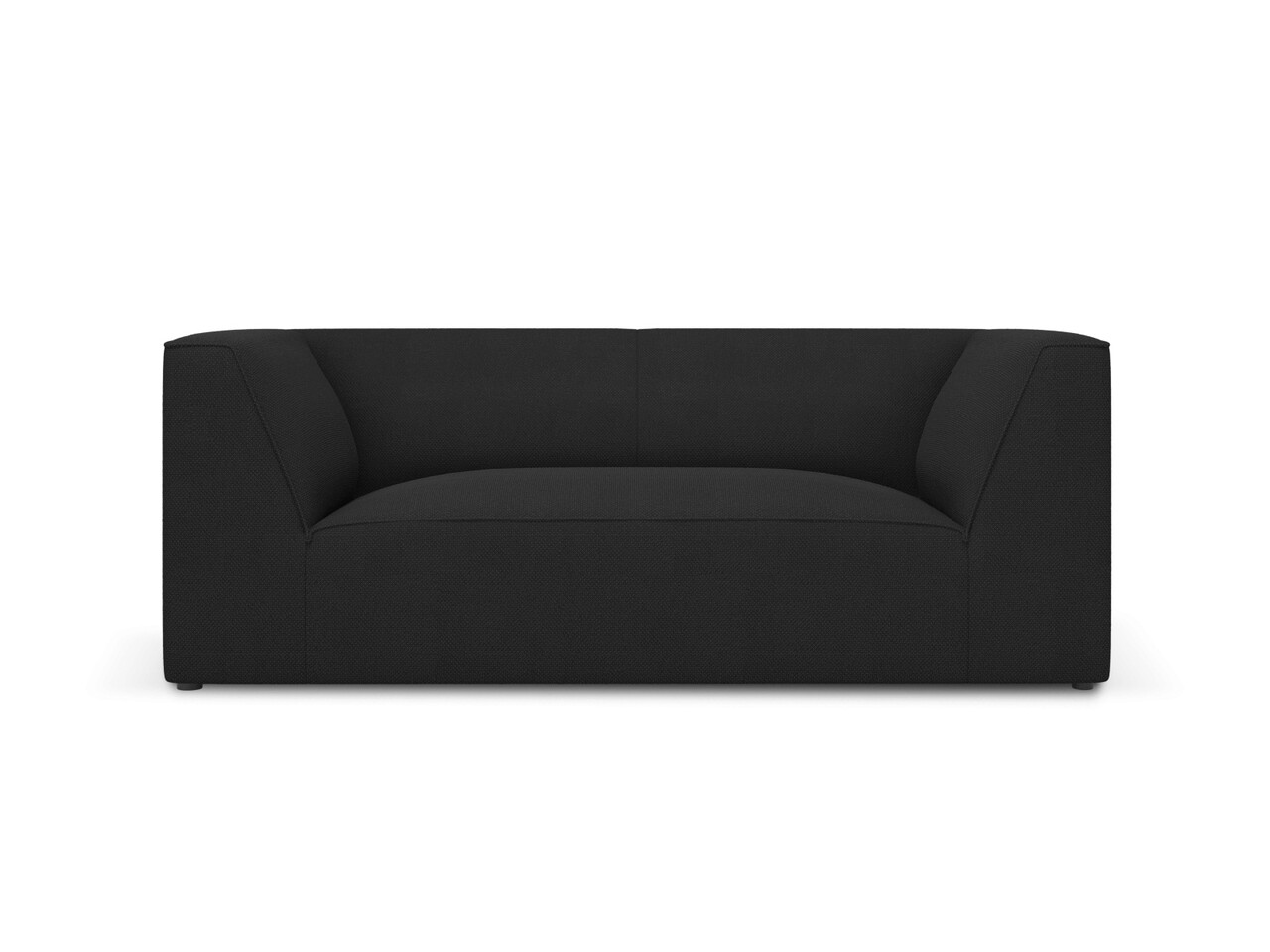 Canapea 2 locuri, Ruby, Micadoni Home, BL, 174x93x69 cm, poliester, negru - imagine 7